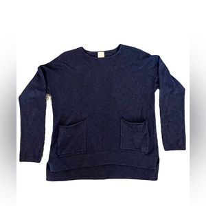 Zara Knit Wear Juniors Navy High Low Sweater Size 13/14 years
